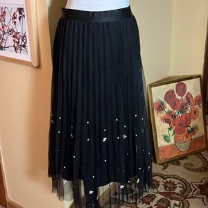 ANTHROPOLOGIE Size Medium EvaFranks Maxi Tulle Pearls Party Ballerina $148 NEW
